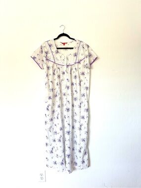 Juliet Floral Print Cotton Pocket Night Gown